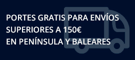 Portes gratis para env&iacute;os superiores a 150&euro; en pen&iacute;nsula y baleares